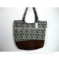 Fashion and colourful false canvas handbag